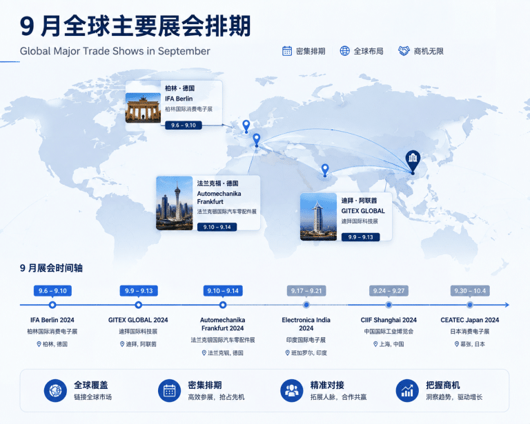 9 月展会超级月：IFA + Automechanika + GITEX，中国企业怎么排兵布阵？